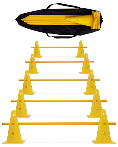 Kegelhürden 5er Set, gelb/gelb