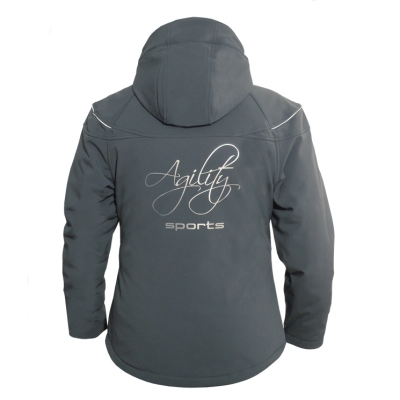 Softshell-Winterjacke grau