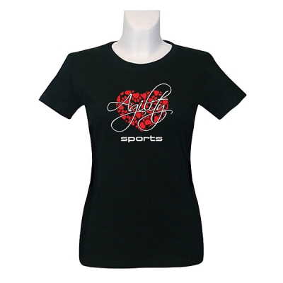 T-Shirt schwarz-rot