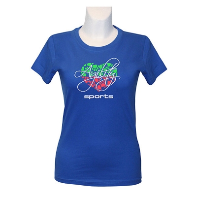 T-Shirt blau-rot-grün