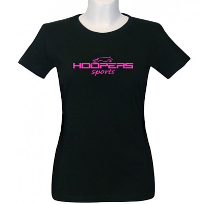 Hoopers-T-Shirt-schwarz-pink