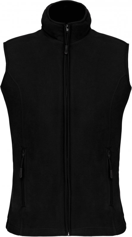 Ladies fleece vest in light black